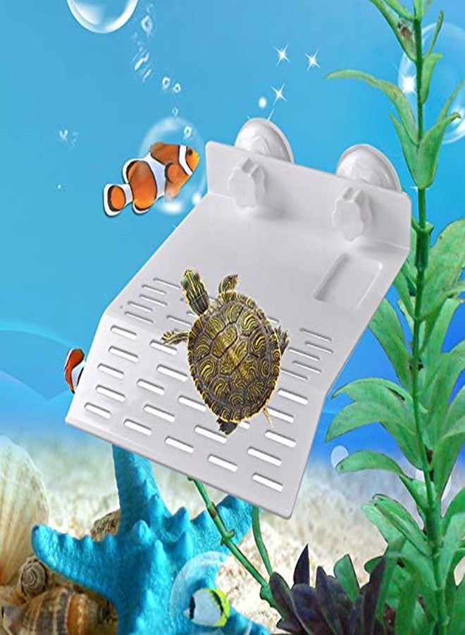 ويستيرن إرا منصة تشمس من العصر الغربي مع وعاء طعام وكأس شفط للسلاحف/الزواحف/أحواض السمك/البرمائيات الصغيرة (حجم كبير) - Image 1